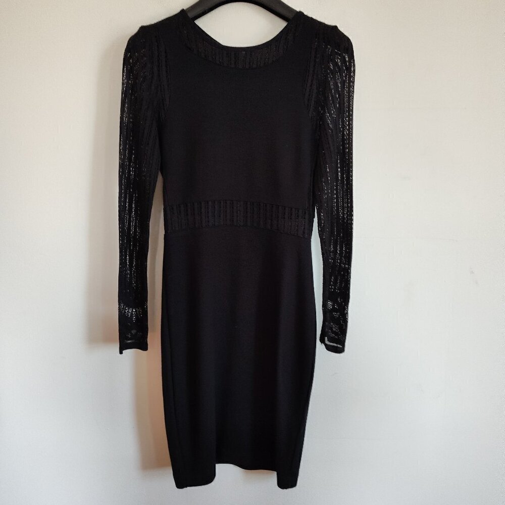 Ladies SZ 2 French Connection Black Bodycon Dress